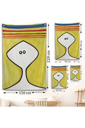 Alexander Calder - Soyut Kafa Duvar Örtüsü - Head-7321