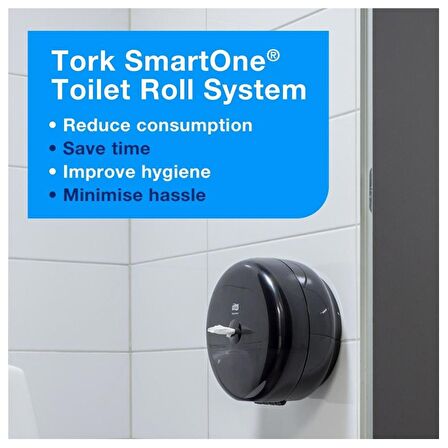 Tork SmartOne Tuvalet Kâğıdı Dispenseri Siyah (680008)