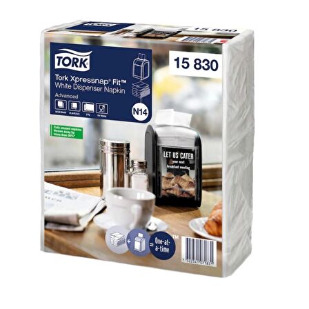 Tork Xpressnap Fit Extra Yumuşak Çift Katlı 36 Paket x 120 Yaprak Advanced Peçete (15830)