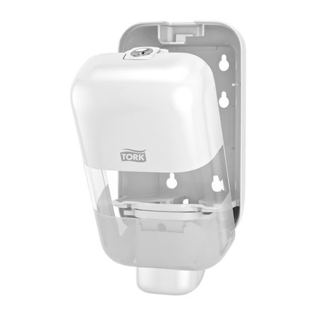 Tork Mini Sıvı Sabun, Köpük Sabun ve Dezenfektan Dispenseri Beyaz S5 Manuel Duvar Tipi (565200)