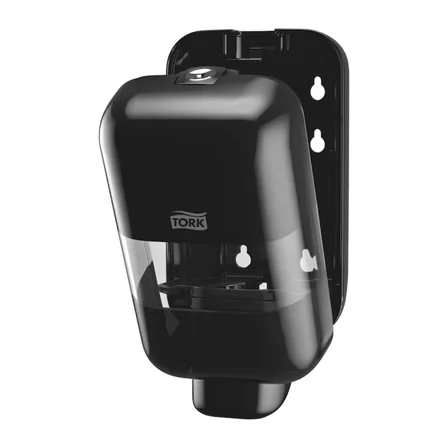 Tork Mini Sıvı Sabun, Köpük Sabun ve Dezenfektan Dispenseri Siyah S5 Manuel Duvar Tipi (565208) x 6 Adet