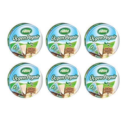 Sütaş Üçgen Peynir 100 gr (8 x 12,5 g) x 6 Adet