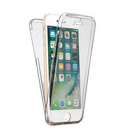 Gpack Apple iPhone 8 Kılıf Ön Arka Şeffaf Silikon Koruma
