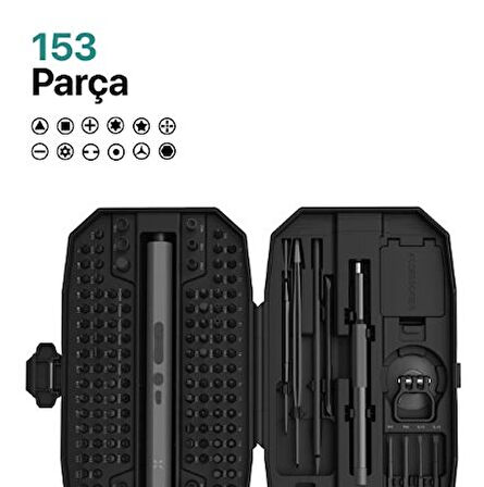 Xenon Smart X6833 Hassas Şarjlı Tornavida Seti (153 parça)