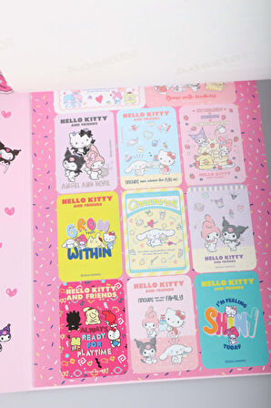 DEKOMUS İLE LİSANSLI YENİ SEZON BEST FRIENDS "TEKLİ" KUROMI,HELLO KITTY,CINNAMOROLL STICKER SET