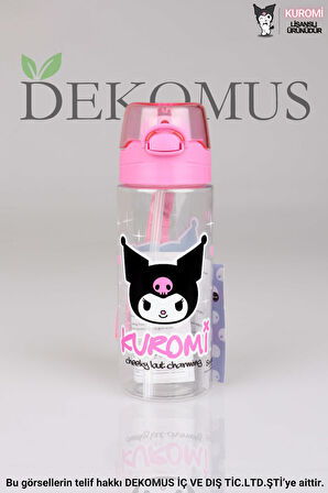 "DEKOMUS ISLAK MENDİL HEDİYELİ" YENİ SEZON LİSANSLI KUROMI TRITAN MATARA 500 ML 