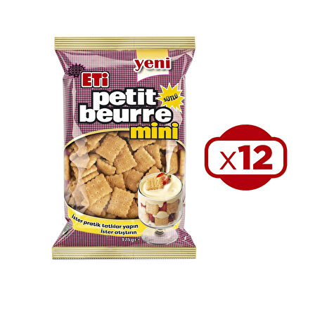 Eti Petit Beurre Mini Bisküvi 175 Gr x 12 Adet
