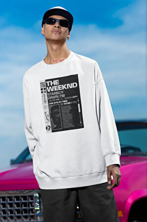 The Weeknd Starboy Dawn Fm Baskılı Unisex Oversize Sweatshirt
