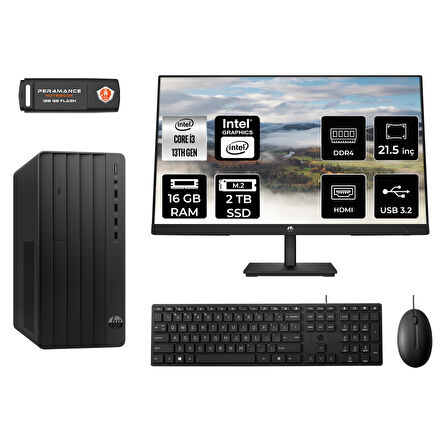 HP PRO TOWER 290 G9 MX0ESD014 i3 13100 16GB RAM 2TB SSD 21.5" FDOS MASAÜSTÜ PC
