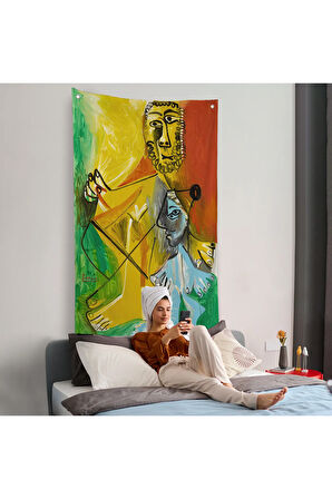 Pablo Picasso - Adam ve Çocuk Duvar Örtüsü - Homme et Enfant-7328