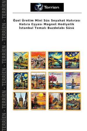 Özel Üretim Mini Süs Seyahat Hatırası Hatıra Eşyası Magnet Hediyelik İstanbul Temalı Buzdolabı Süsü