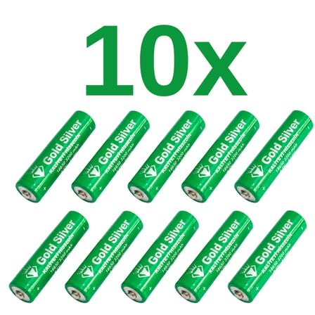 Gold Silver 18650 El Feneri ve Kafa Lambası İçin Şarj Edilebilir Li-ion Pil - 3200 mAh 4.2V (10 Adet)