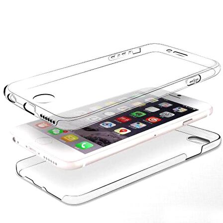 Gpack Apple iPhone Xs Kılıf Ön Arka Şeffaf Silikon Koruma