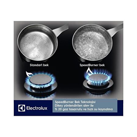 Electrolux EGS6436SX Wok Gözlü Inox Ankastre Ocak