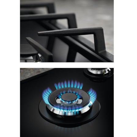 Electrolux KGG75362K Ankastre Cam Ocak, Siyah Renk, 75 cm