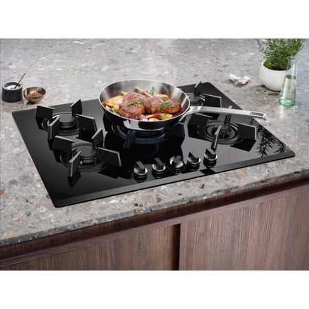 Electrolux KGG75362K Ankastre Cam Ocak, Siyah Renk, 75 cm
