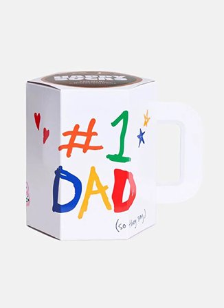 Happy Socks Beyaz Erkek Desenli Çorap 3-Pack No. 1 Dad Socks Gift Set