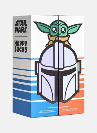 Happy Socks Mavi Erkek Desenli Çorap   STAR WARS™ 6-Pack Mandalorian Soc