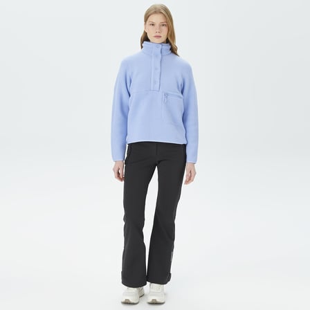 Peak Performance Fleece Snap Kadın Mavi Outdoor Polar