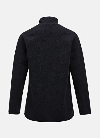Peak Performance Düz Siyah Erkek Polar Sweatshırt G79711030_M Pile Zip Jacket