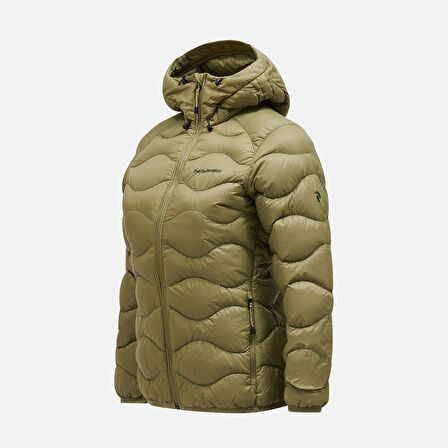 Peak Performance Helium Down Hood Kadın Yeşil Outdoor Mont