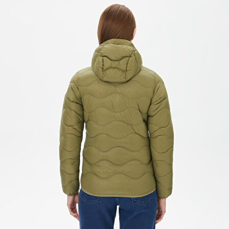 Peak Performance Helium Down Hood Kadın Yeşil Outdoor Mont