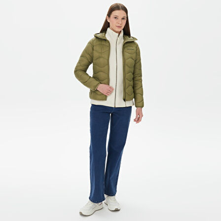 Peak Performance Helium Down Hood Kadın Yeşil Outdoor Mont