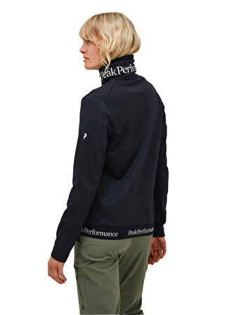 Peak Performance W Rider Tech Zip Jacket Siyah Normal Düz Kadın Ceket