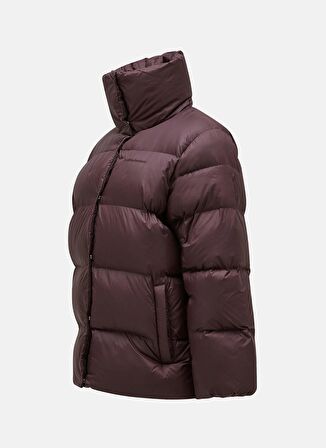 Peak Performance Kahve Kadın Kapüşon Yaka Mont G79031060_W Down Puffer