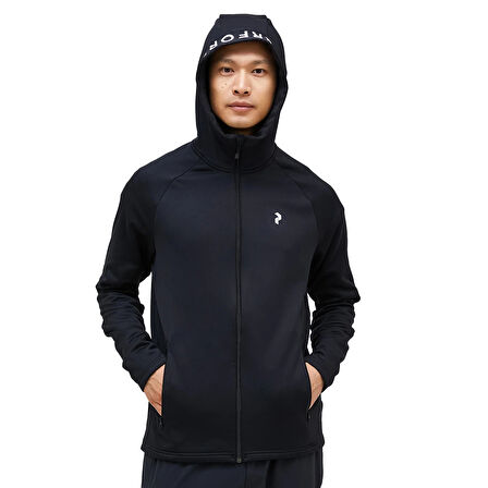 Rider Zip Hood Erkek Siyah Outdoor Polar G79942030