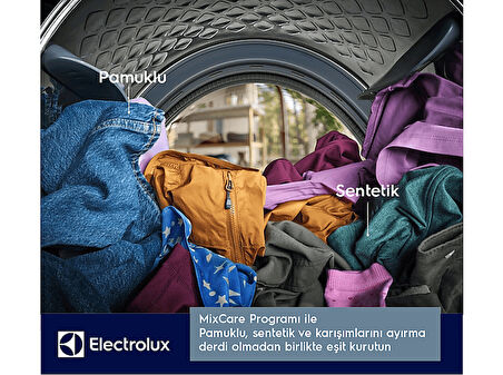 ELECTROLUX Electrolux EW7D394UCT 700 Serisi DelicateCare A+++ Enerji Sınıfı 9 kg Inverter Wi-Fi Isı Pompalı Kurutma Makinesi Beyaz