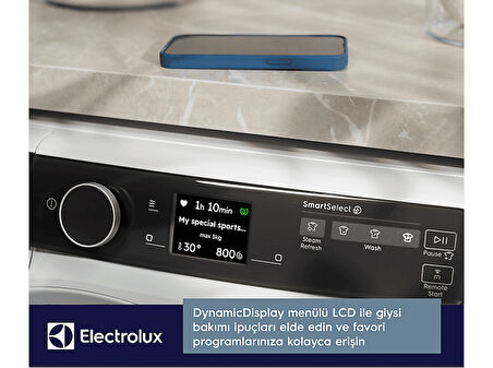 ELECTROLUX EW8F7417QT 800 Serisi UltraCare 10 kg 1400 devir A Sınıfı UniversalDose Wi-Fi Inverter Çamaşır Makinesi 