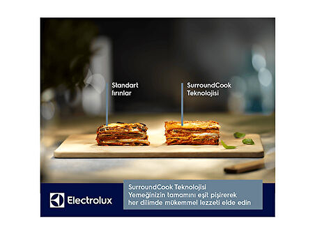 ELECTROLUX EOF5F50BX SurroundCook Katalitik Temizlemeli 65 lt Multifonksiyonel Cam Ankastre Fırın Siyah