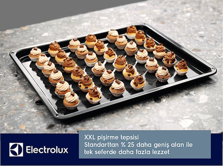 ELECTROLUX EOA5220FOV SurroundCook Katalitik 72 L Multifonksiyonel Rustik Cam Ankastre Fırın Krem