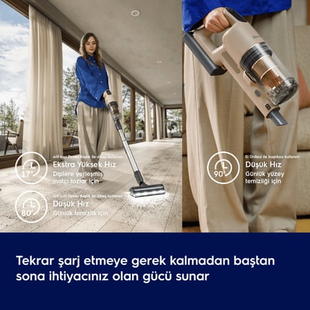 Electrolux Ultimate 900 EP91UB21ES Şarjlı Dikey Süpürge Fındık Beji