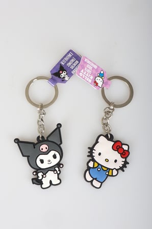 x Dekomus Lisanslı Hello Kitty & Kuromi Zincir Anahtarlık Seti