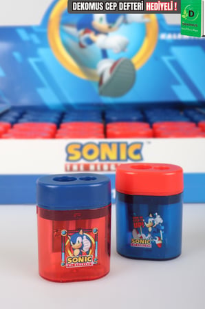 x Dekomus Lisanslı Sonic 2 Adet Çift Bıçaklı Kalemtraş