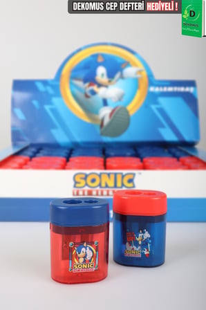 x Dekomus Lisanslı Sonic 2 Adet Çift Bıçaklı Kalemtraş