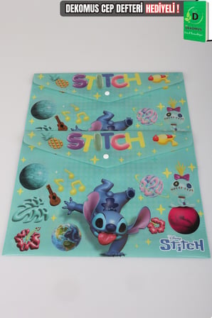 x Dekomus Lisanslı Stitch 2 Adet Çıtçıt Dosya Yeni Sezon