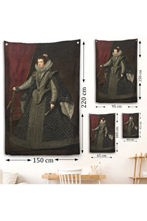 Bourbonlu Isabella Kral Philip IV'ün İlk Kraliçesi Duvar Örtüsü-7334