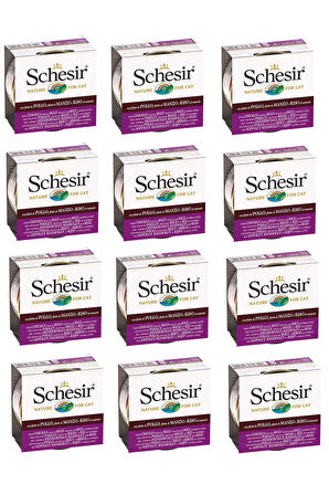Schesir Tavuk ve Sığır ve Pirinçli Kedi Konservesi 85 Gr. X 12 Adet