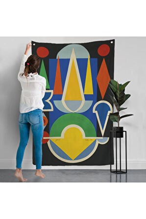Auguste Herbin - Kompozisyon Çiçek Meyve Duvar Örtüsü-7335
