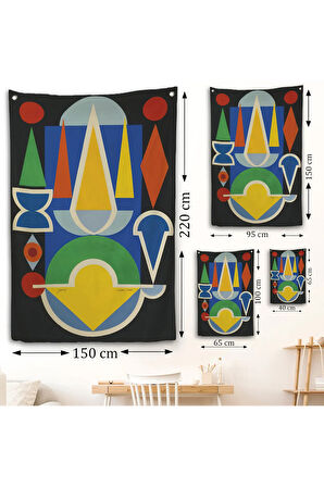 Auguste Herbin - Kompozisyon Çiçek Meyve Duvar Örtüsü-7335