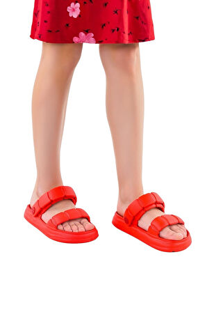 Plaj Havuz Hafif Rahat Kadın Sandalet KIRMIZI