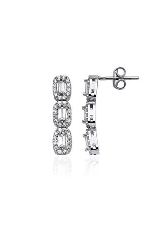 14 Ayar Altın Baget Dizisi Küpe