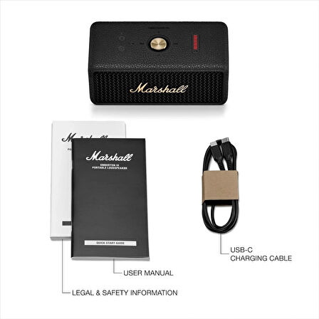 Marshall Emberton III Bluetooth Hoparlör, Blk&Brass