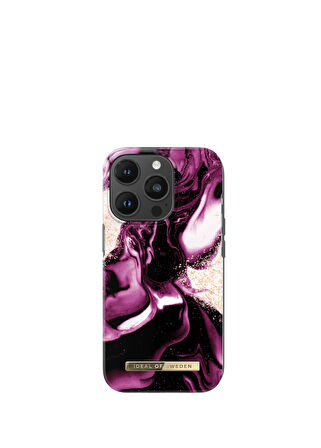 Ideal Of Sweden iPhone 14 Pro Golden Ruby Marble Telefon Kılıfı