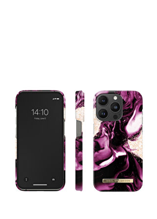 Ideal Of Sweden iPhone 14 Pro Golden Ruby Marble Telefon Kılıfı