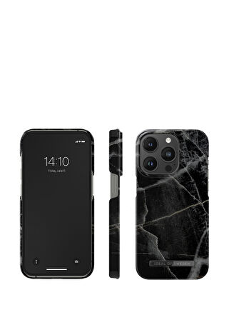 Ideal Of Sweden iPhone 14 Pro Black Thunder Marble Telefon Kılıfı