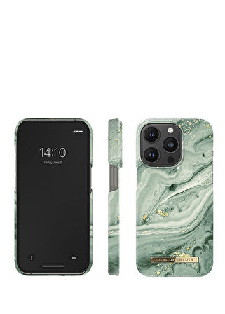 Ideal Of Sweden iPhone 14 Pro Mint Swirl Marble Telefon Kılıfı